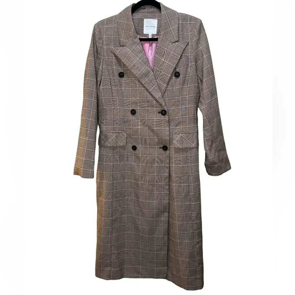 Avec Les Filles Plaid Coat Size S - Picture 2 of 6